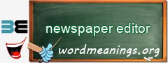 WordMeaning blackboard for newspaper editor